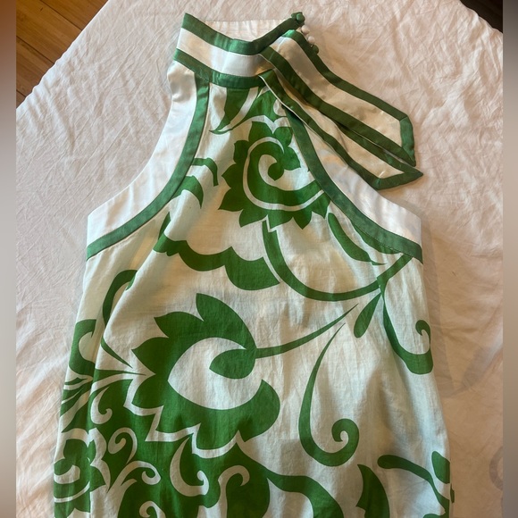 Rare! Vtg Sleeveless high Collar top with satin accents - Picture 7 of 8